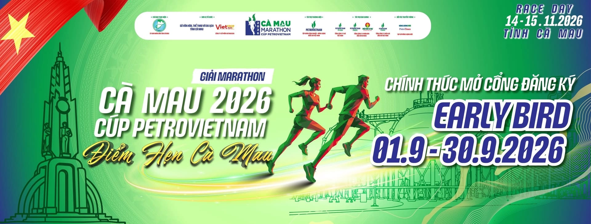 Giải Marathon Cà Mau 2026 Cúp Petrovietnam